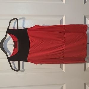 The Limited: Red & Black Sleveless Top